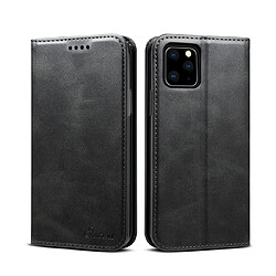 Wewoo Coque Etui à rabat en cuir de mollet Suteni porte-cartes et pour iPhone 11 Pro Noir