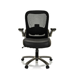 Chaise lourdes confortables / Siège de bureau INSTRUCTOR T I Titan XXL Tissu maille / Cuir noir hjh OFFICE