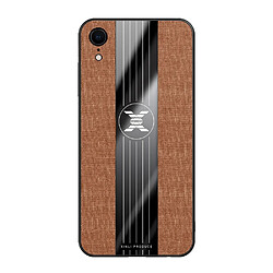 Avis Wewoo Coque Souple Pour iPhone XR XINLI étui de protection TPU antichoc Texture tissu cousu Marron