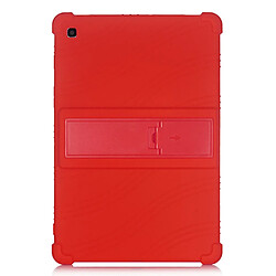 Coque en silicone Souple avec béquille rouge pour votre Samsung Galaxy Tab S5e SM-T720