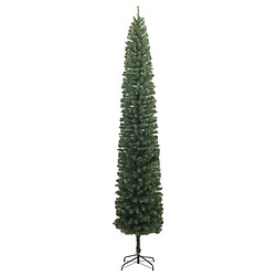 vidaXL Sapin de Noël mince avec support 300 cm PVC