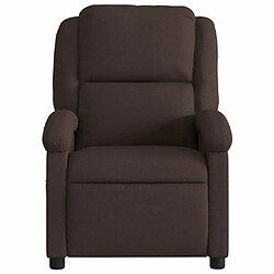 Avis Maison Chic Fauteuil inclinable,Fauteuil luxe de relaxation Marron foncé Tissu -MN32072