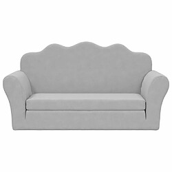 Avis Maison Chic Canapé-lit convertible 2 places, Clic-Clac pour enfants gris clair peluche douce -GKD75404