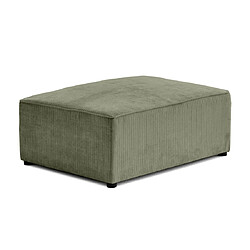 Bestmobilier Topaze - pouf - en velours côtelé plat