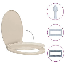 Helloshop26 Siège de toilette abattant WC avec couvercle à fermeture en douceur abricot ovale 02_0002919