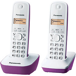 Téléphone sans fil duo dect pourpre - kxtg1612frf - PANASONIC