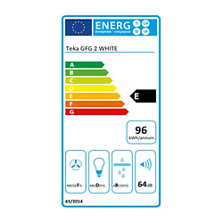 Hotte standard Teka GFG-2 BLANCO 55 cm 329 m3/h 63 dB 180W