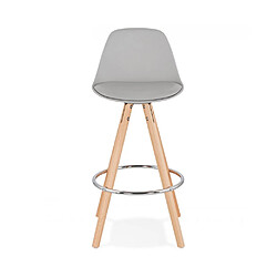 Kokoon Design Tabouret de bar design ANAU MINI GREY 42x42x85 cm