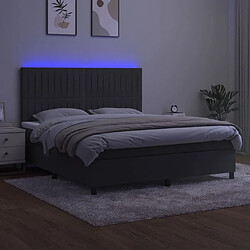 Acheter Sommier à lattes,Cadre à lattes de lit pour Adulte matelas et LED Gris foncé 160x200 cm -MN39234