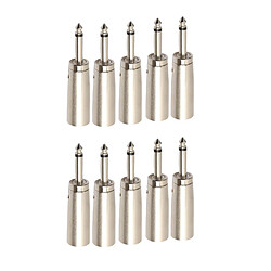 10x 3Pin XLR Mâle À 6.35mm Mono Fiche Adaptateur De Microphone Audio Câble