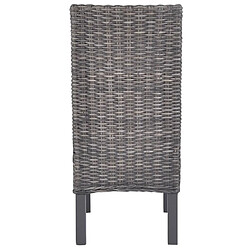 Maison Chic Lot de 4 Chaises à manger,Chaise pour cuisine marron rotin Kubu et bois de manguier -MN27896 pas cher