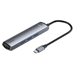 Universal Station d'amarrage portant 6-en-1 de type C de type C à PD de HDMI USB3.0 RJ45 Adaptateur Splitter Type C Hub pour