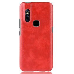 Wewoo Coque antichoc Litchi Texture PC + PU pour Vivo V15 (rouge)