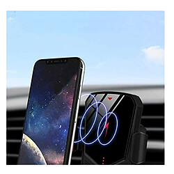 Chrono Support de téléphone de voiture 15W chargeur de voiture sans fil chargeur de voiture de charge sans fil rapide automatique (noir) pas cher