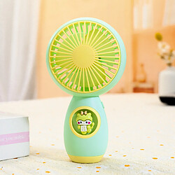 Avis (Vert) Enfants Mini Ventilateur de Bureau Portable Mignon Dessin Animé Charge de Batterie Au Lithium Usb Portable