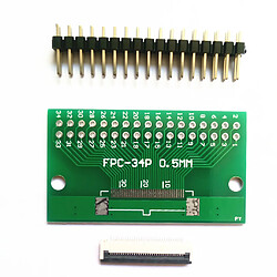 panneaux de transfert ffc tournant 2.54 insérant avec espacement de 0.5mm fpc fpc 34pin