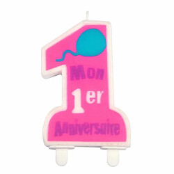 Paris Prix Bougie Mon Premier Anniversaire 9cm Rose