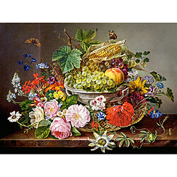 Castorland Puzzle 2000 pièces : Nature morte de fleurs et de fruits