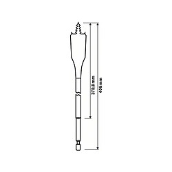 Avis Bosch Mèche plate Self Cut à queue 6 pans 1/4"" Ø 22mm Longueur 400mm 2608595411