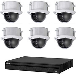 Dahua Kit Vidéosurveillance Enregistreur DVR 2 ports HDMI et 6 Caméras Dôme Analogiques HDCVI