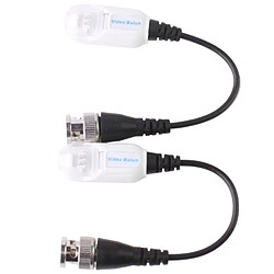 Wewoo 2 PCS Passive UTP Réseau Vidéo Balun CAT5 à CCTV Caméra BNC DVR O-612