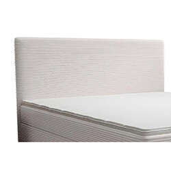 Acheter Vente-Unique Ensemble complet boxspring tête de lit + sommier + matelas + surmatelas - 180 x 200 cm - Velours côtelé - Beige - NARA de YSMÉE