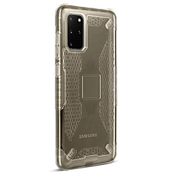 Avizar Coque Samsung S20 Plus Antichoc Silicone Nid d'abeille Renforcé Gris Translucide