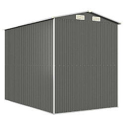 Helloshop26 Abri de jardin cabane cabanon maison de stockage remise extérieur hangar outils robuste clair 192 x 274 x 223 cm acier galvanisé gris 02_0022256 pas cher