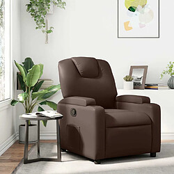 Maison Chic Fauteuil inclinable,Fauteuil luxe de relaxation Marron Similicuir -MN79712