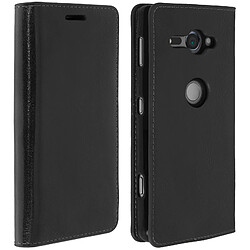 Avizar Etui Xperia XZ2 Compact Housse Cuir Portefeuille Fonction Support