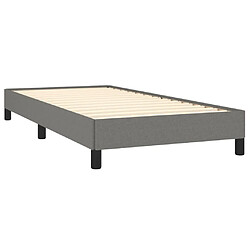 Avis vidaXL Cadre de lit sans matelas gris foncé 90x190 cm tissu