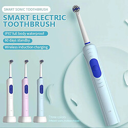 Avis Universal Brosse à dents électrique, rechargeable, étanche, à ultrasons, rotative automatique, tête de remplacement de brosse à dents.(blanche)