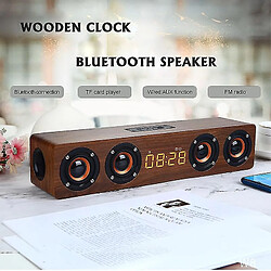 Universal Haut-parleur Bluetooth en bois sans fil portable stéréo PC TV Système haut-parleur de bureau