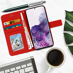 Avis Avizar Housse Samsung Galaxy S20 Plus Étui Folio Porte carte Support Vidéo - rouge