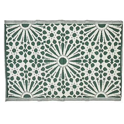 Mes Tapis d'extérieur 120x180 cm en polypropylène imprimé vert et blanc