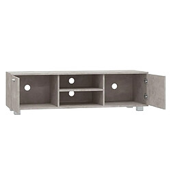 Acheter vidaXL Meuble TV Gris béton 140x40,5x35 cm Bois d'ingénierie