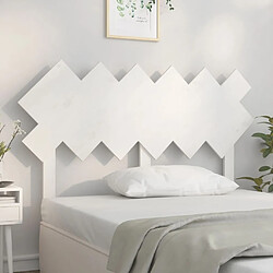 Maison Chic Tête de lit scandinave,Meuble de chambre Blanc 132x3x81 cm Bois massif de pin -MN39519