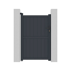 Habitat Et Jardin Portillon aluminium Maurice - 101.2 x 155.9 cm - Gris