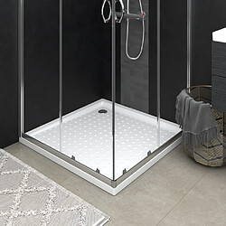 vidaXL Receveur de douche avec picots Blanc 80x80x4 cm ABS