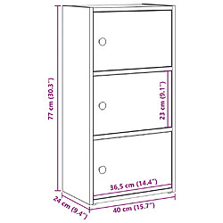 vidaXL Bibliothèque vieux bois 40x24x77 cm bois d'ingénierie pas cher