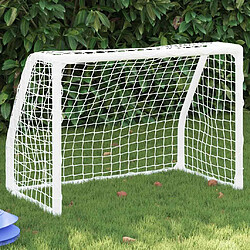 vidaXL Buts de football pour enfants 2 pcs avec ballon blanc métal