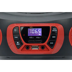 Acheter Radio CD Portable Numerique FM PLL, Lecteur CD, CD-R, CD-RW, MP3, USB, Stereo, , Noir/Rouge, Roadstar, CDR-365U/RD