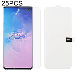 Wewoo Film protecteur avant à couverture intégrale en d'hydrogel doux de 25 PCS avec alcool coton + carte à gratter pour Galaxy S10