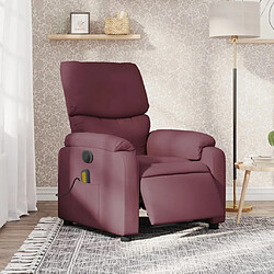 vidaXL Fauteuil de massage inclinable électrique Violet Tissu