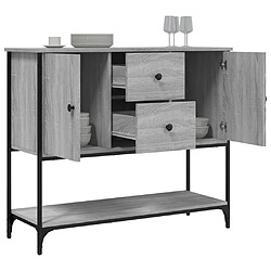 Avis vidaXL Buffet sonoma gris 100x36x85 cm bois d'ingénierie