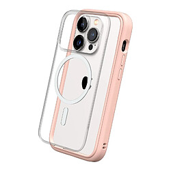 RhinoShield Coque modulaire Mod NX Compatible avec MagSafe pour [iPhone 14 Pro] Force magnétique supérieure, Personnalisable. Absorbe Les impacts des Chutes de 3.5 mètres - Rose Poudré