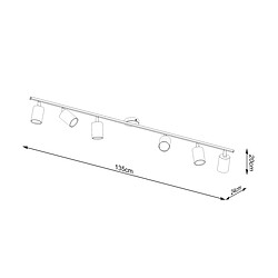 Acheter Sollux Spot de Plafond Moderne Barre Blanc 6x GU10