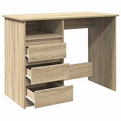 Acheter vidaXL Bureau chêne sonoma 102x50x75 cm bois d'ingénierie