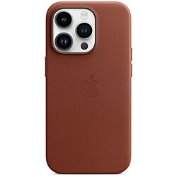 Apple Coque Leather MagSafe pour l'iPhone 14 Pro - Umber