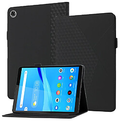 Etui en PU motif losanges avec porte-cartes noir pour votre Lenovo Tab M8 (FHD)/Tab M8 (2nd Gen) TB-8705F/8705X/8505X